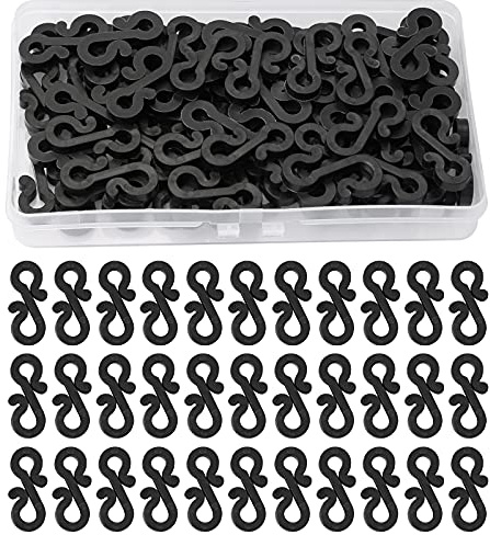 Yoicn Lth 80 Pcs Black Gutter Clips for Outdoor Lights, Reusable Plastic Gutter Clips for Hanging, S Shaped Lights Clips for Christmas, Garden, Home Decor and Outside Lighting