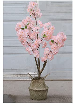 CAFIEDR Künstlicher Baum, 1,22 m, künstliche Pflanze, Kirschbaum, künstliche Blumenbäume im Topf, Kunstbaum, Dekoration für drinnen und draußen(Cherry Tree 100cm)