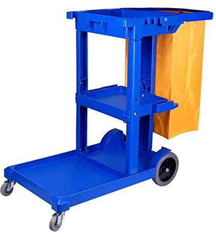 CCKUHN Carro Multiusos para artículos Diversos de Limpieza, Carro de Limpieza con Ruedas de plástico de ingeniería, Carro de Recogida de Herramientas para Servicio al Cliente, 110 × 48 ×