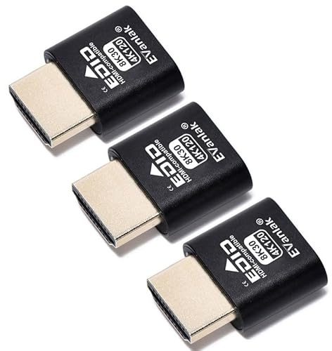 8K 120Hz HDMI Virtual Display Adapter - Hochauflösender Monitor-Emulator | Unterstützt HDMI 2.1, simuliert 8K @ 30Hz/4K @ 120Hz Display | Ideal für GPU-Tests, Headless-Server,