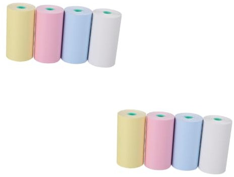 DIYEAH 8stücke Farbige Thermopapier Selbstklebendes Druckpapier Für Aufkleber Pro Rolle Für Und Fotodruck Zu Hause Büro