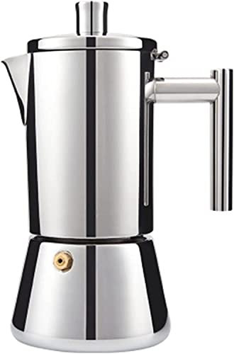 HAVVMK Perkolator-Kaffeekanne, Mokkakanne, Haushalts-Kaffeekanne aus Edelstahl, Induktionsherd, Heizung, Espressomaschine (einfarbig)