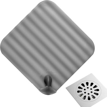 Copertura per scarico doccia,Tappetino per tappo di scarico per doccia - Tappetino antiodore in silicone per scarico doccia, previene gli odori di scarico, tappo flessibile per odori per bagno, vasca,