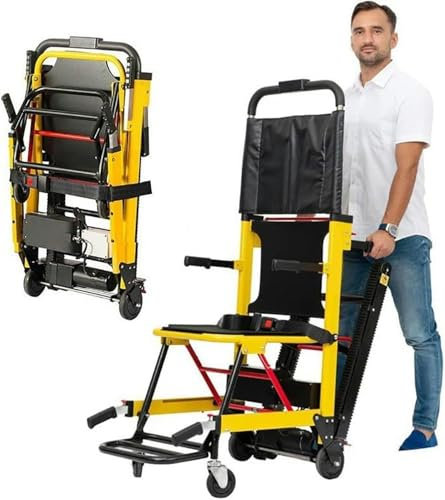 CNPRAZ Sube-Escaleras Carretilla Carretilla eléctrica para Subir escaleras, Silla de Ruedas eléctrica, Silla para Subir y Bajar escaleras sin Esfuerzo, salvaescaleras para Personas Mayores, Silla d