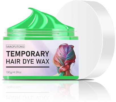 Grün Haartönung Temporäre, Green Styling Haartone Wax, Haartönung Grün Haarfarbe für Männer Frauen, Farbige Haarfarbenwachs, Haarfärbemittel Haar Wachs, Instant Hair Cream Mud, für Halloween Party