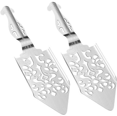 Cabilock Cucharas Goteras 2 Piezas Delicadas Cucharas De Metal Para Mezclar Azúcar En Cubos Cuchara De Estilo Vintage Accesorio De Barra De Acero Inoxidable Resistente