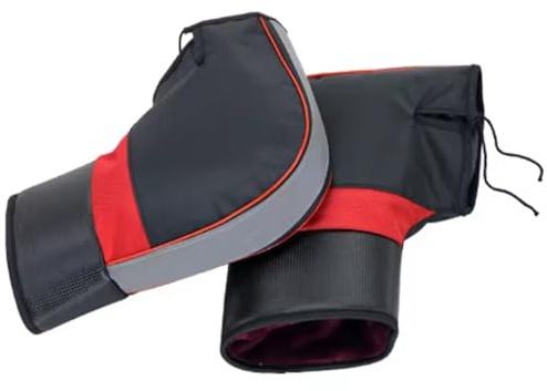 BARAC Guantes para Manillar de Moto, Manoplas de Motocicleta Cortaviento e Impermeables, Protector de Invierno para el Manillar con Bandas Reflectantes y Forro de Felpa universales para Moto, Scooter