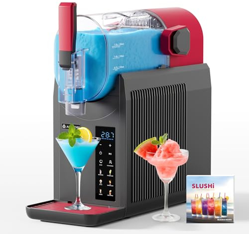 AAOBOSI Slushie Machine for Home, Frozen Drink Machine with Cookbook, Margarita Machine with 6 Presets Programs, No Ice Needed, Auto Cleaning, Slushy Maker for Frozen Margaritas, Cocktails, Frappés