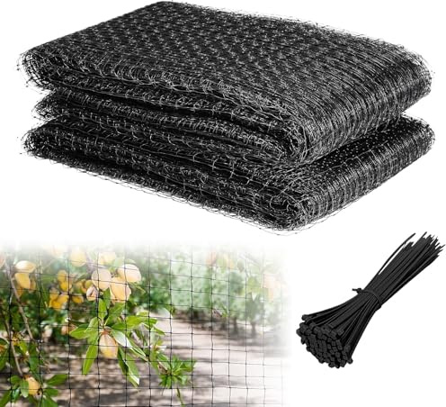 Garden Netting – Heavy Duty Bird Netting 2.1m x 10m, Durable Plastic Anti-Bird Protection Mesh with 20Pcs Cable Ties for Fruit Trees, Vegetables, Flowers, Vineyards, and Garden Fencing