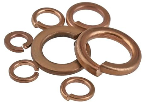 Rondella elastica divisa in bronzo/rame/ottone M2 .5 M3 M4 M5 M6 M8 M10 M12 Guarnizione Gusci Pad di bloccaggio a molla Anti-allentato(M2-100pcs)