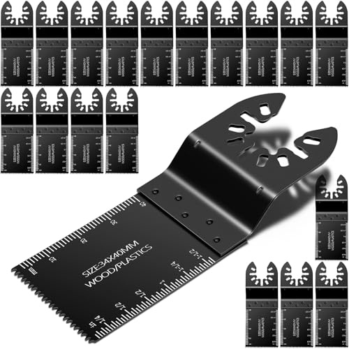 50Pcs Multitool Blades Set – Oscillating Saw Blades and Multi Tool Blades for Wood&Soft Metal with Quick Release Interface,Fits DeWalt,Milwaukee,Makita,Dremel,Ryobi,Craftsman,Fein,Bosch OIS and More