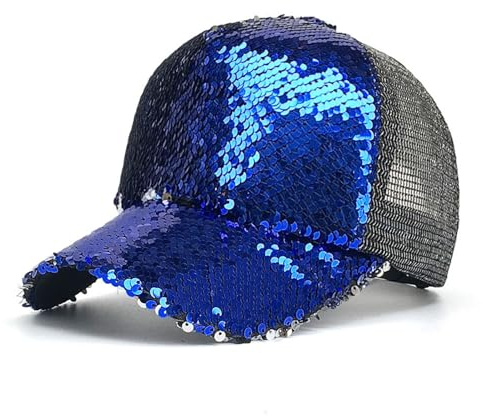 Glitzer Baseball Cap Damen Basecap Mit Pailletten,Mesh Baseballkappe,Outdoor Sonnenschutz,Sport Cap,Sonnenmütze,Baseball Mütze,Hut für Sport,Kappen Hüte UV-Schutz,Schwarz