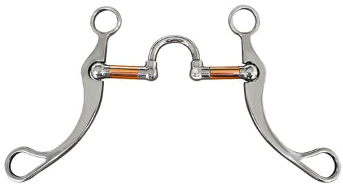 Jinhxofs Mors Western Antirouille Mors de Type Acier Inoxydable Résistant Équipement Équestre pour Riders, Équitation, Dressage