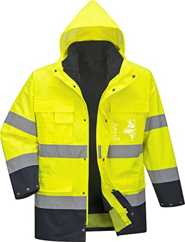 Portwest Warnschutz-Jacke Lite 3-in-1 , Größe: XXL, Farbe: Gelb/Marine, S162YNRXXL