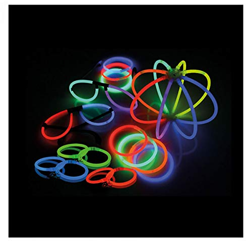 KNIXS Party Knicklicht Box/Set mit 50 Teilen inkl. 25 Arm-Knichlichter und vielen Verbindern - für Party, Festival, Junggesellenabschied, Fasching oder Karneval