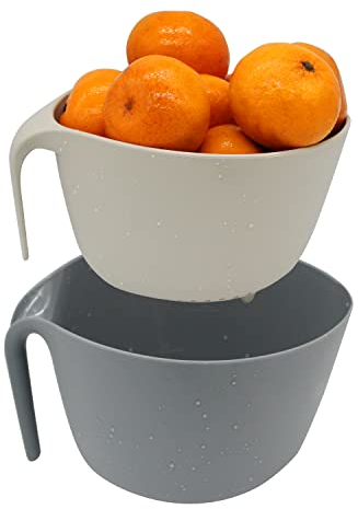 MiHerom Colino e colapasta da Cucina impilabile, Scolapasta e colini per Alimenti,buona Presa Lunga per Lavare e scolare Frutta, Verdura, Fagioli, Pasta, cibi cotti