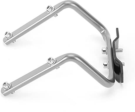 Jenngaoo Bicycle Seat Post Double Water Bottle Holder, Bike Seat Post Bottle Rack Converter Bike Saddle Back Double Water Bottle Holder Adapter(Silver)