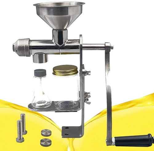 Manuelle Ölpresse, Edelstahl-Ölpresse, kleine Erdnuss-Sesamöl-Presse, Walnuss-Rapsöl-Nuss-Samen-Ölpresse