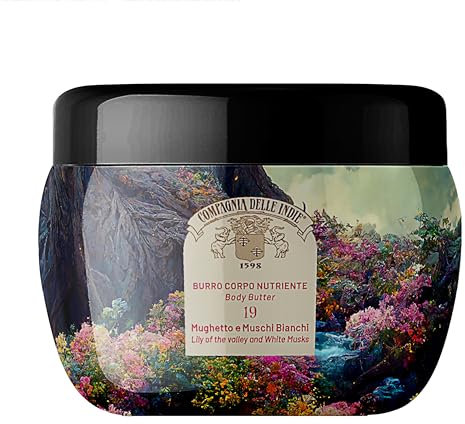 Compagnia delle Indie Beurre corporel 19 | 250 ml | Muguet & Musc blanc | Soin riche | Végétalien & sans cruauté envers les animaux (beurre corporel, muguet et musc blanc)