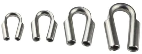 Fangxuee Guardacabos de Acero Inoxidable Guardacabos de Cuerda Guardacabos de Cuerda Herramienta de Montaje para Cables de Acero Guardacabos de Cadena de Cables de Acero