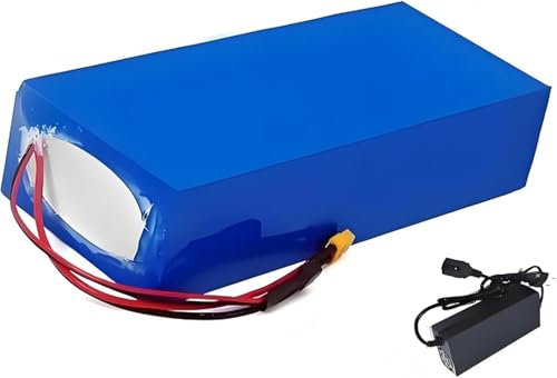 Batería De Iones De Litio para Bicicleta Eléctrica De 72 V, 30 Ah, 20S4P, Ideal para Motores De 200 A 1600 W, con Protección BMS Integrada Y Cargador 72V 30Ah,XT60