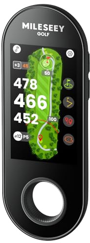 MILESEEY GeneSonic Go Telémetro GPS de Golf Portátil, 43k+ Campos Precargados Sin Suscripción, Detección Automática de Hoyos, Pantalla Táctil, Batería 10H, Imán, Distancias a Obstáculos y Greens