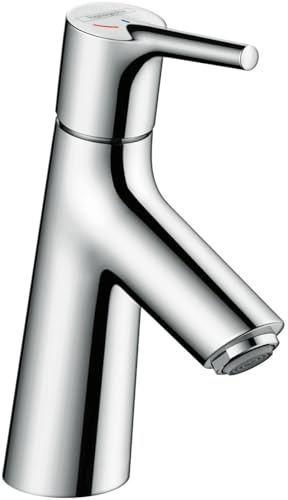 Hansgrohe Talis S single lever washbasin mixer, without pop-up waste, projection 100mm