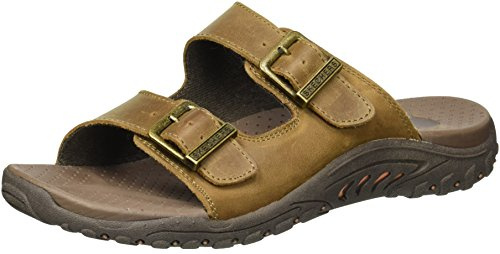 Skechers Modern Comfort Sandals Women's Reggae Jammin Dress Sandal,desert crazyhorse,8 M US