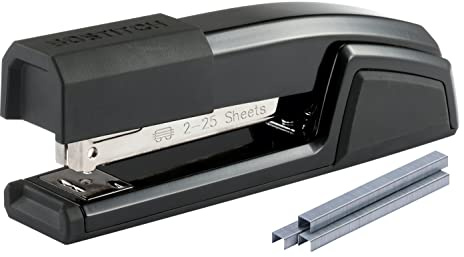 Bostitch Office Epic Metal 3 in 1 Stapler, 25 Sheet Capacity, Includes 210 Staples in Staple Storage Compartment & Integrated Remover,