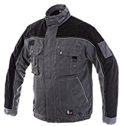 CXS Otakar Herren Arbeitsjacke - Wasserabweisend und Winddicht mit Reflektierenden Nähten Outdoor Schutzjacke Arbeitsbundjacke Bundjacke Cargojacke, Grau/Schwarz, 56