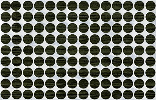 KwikCaps® pvc BROWN GREY AVOLA Self Adhesive Screw Cover Caps. Nail & Cam. 13mm single sheet of 126