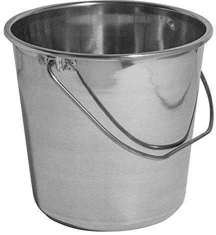 Unibos 12LStainless Steel Bucket with Handle Water Cleaning Champagne Wine Beer Ice Cooler Garden
