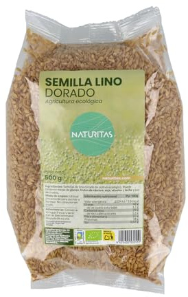 Semillas de lino dorado Bio | 500 g | Naturitas Essentials | Mejorar la digestión | Nuestras células de los radicales libres | Superalimentos