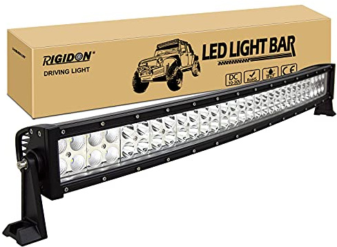 RIGIDON Gebogene led lampe, Led Lichtleiste 12V 24V 32 Zoll 80cm 180W Spot Flut-Combo-Strahl offroad beleuchtung für Auto SUV ATV, UTV, LKW 4x4, Fahrzeuge, 6000K Weiß led nebelscheinwerfer led bar