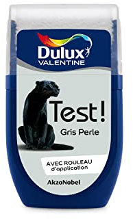Dulux Valentine Peinture Testeur Crème de Couleur - Murs et Boiseries - Mat - Couleur Gris Perle 30 ml