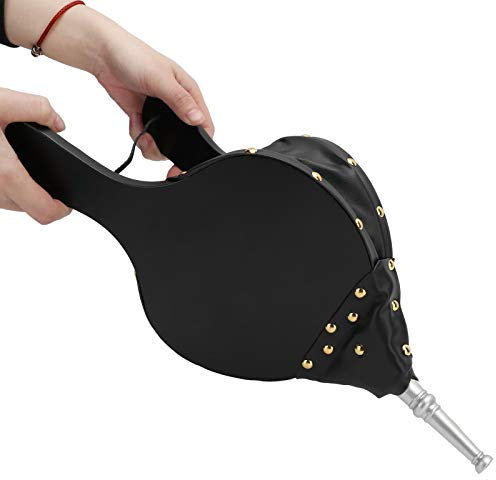 Soffietto per Camino, Soffietto per Camino in Legno Manuale Soffietto in Pelle Soffietto per Camino per Caminetti Griglia per Barbecue da Campeggio All'aperto(D'argento)