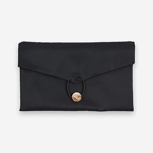 lilibell Daily Daisy Wickeltisch Organizer (25 cm x 15 cm) & Kosmetiktasche 2-in-1 – Wasserabweisende Kleine Wickeltasche für Unterwegs, Mommy Bag für Windeln, Cremes & Feuchttücher, Schwarz