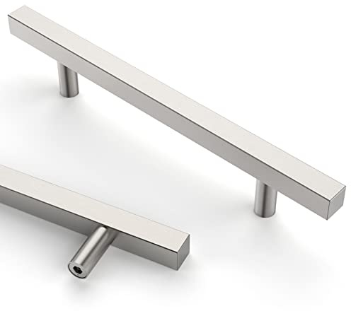 Astrée Küchengriffe, 128 mm, gebürstetes Satin-Nickel, Küchengriffe, Schrankgriffe, Schranktürgriffe, Schubladengriffe, Kleiderschrankgriffe, 10 Stück