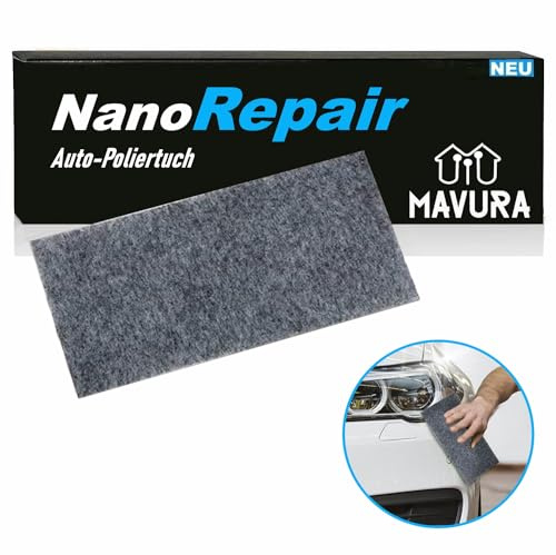 NanoRepair Nano Magic Sparkle Magisches Polier Tuch, (Poliertuch Kratzer Reparaturstoff Auto Macke entfernen Aufbereitung), Politur Autopolitur Autopflege Fahrzeugreiniger Lackreiniger Stoff