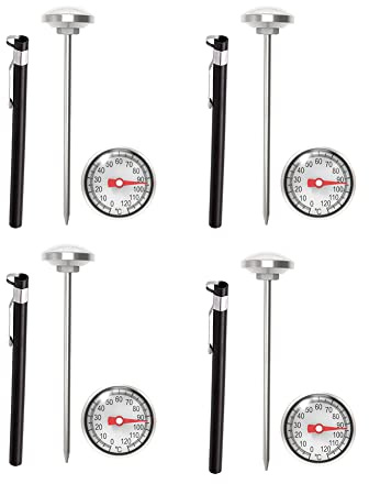 Kochthermometer Grillthermometer Haushaltsthermometer Edelstahl-Thermometer Küchenthermometer für Lebensmittel Kochen Braten Fleisch für Putengrill Grill Backen