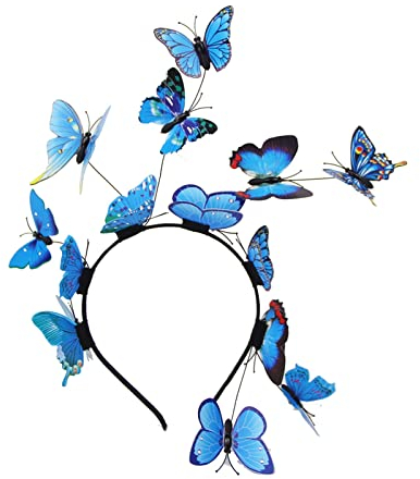 Damen Schmetterlings Stirnbänder Dekorative Schmetterling Braut Haarband Fasching Haarschmuck Kostüm Schmetterling Haarband Stirnband Party Haarreif Kopfschmuck Karneval Accessories für Mädchen