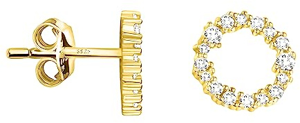 SOFIA MILANI - Damen Ohrringe 925 Silber - mit Zirkonia Steinen - Kreis Ohrstecker