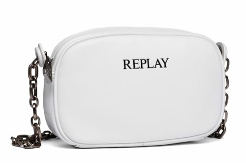 Replay Damen Handtasche aus Kunstleder, Optical White 001 (Weiß), Onesize