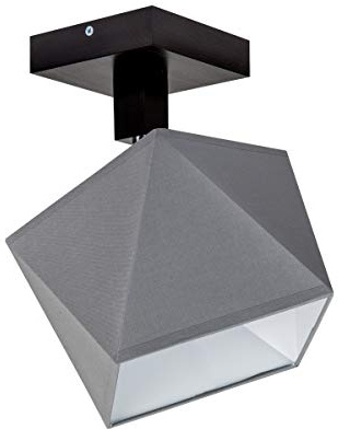 alfalux Deckenlampe DIA11GRDPR dreh- und schwenkbar Deckenstrahler Deckenleuchte Leuchte 1-flammig Holz Kinderzimmer Wohnzimmer Lampe LED-geeignet (Grau)
