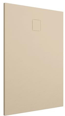 Piatto Doccia 70x120 cm Avorio Effetto Pietra Rettangolare in SMC Riducibile Samos