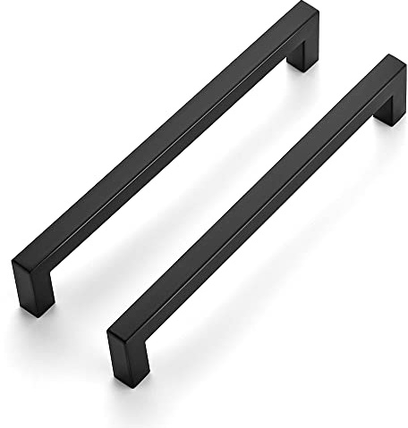 Ravinte 60 Pack 7-1/2 Inch Square Cabinet Handles - Matte Black Pulls for Kitchen Drawers and Cabinets - Hardware for Cupboards