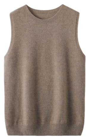 Tdvcpmkk - Maglione da donna senza maniche con collo a O, basic, invernale, in lana, tinta unita, gilet in maglia casual