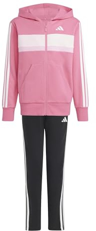 adidas Unisex Kids SEASONAL ESSENTIALS TIBERIO 3 STRIPES FLEECE TRACKSUIT