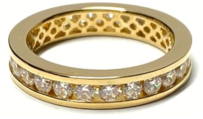 Ring 333/- umlaufend Zirkonia Eternitiy Bandring Vorsteckring #56