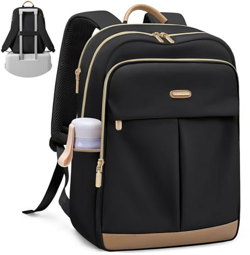 VNINE Rucksack Damen,16Zoll Laptop Schulrucksack Teenager,Travel Backpack Women Elegant Uni, Tagesrucksäcke Daypack Arbeitstasche Lehrertasche Reiserucksack